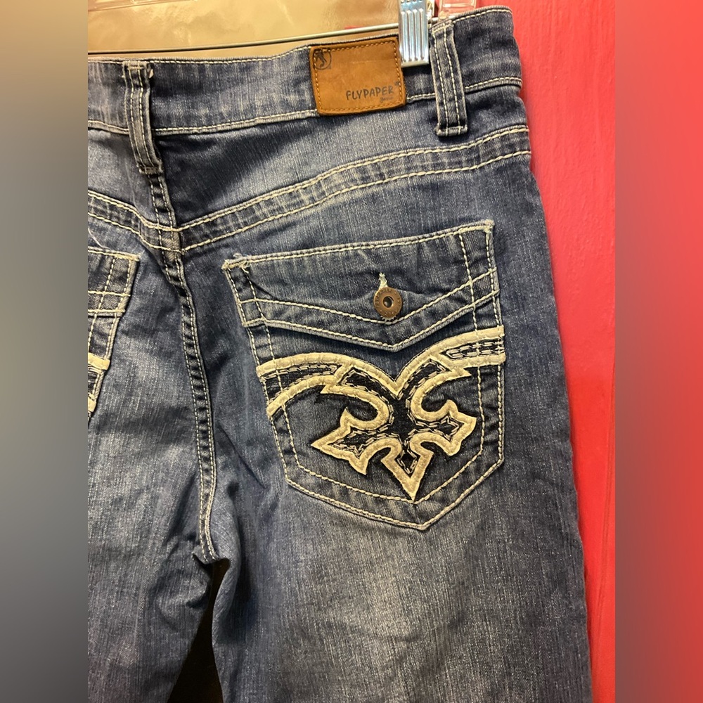 Flypaper male jeans Y2K bootcut embroidered back pockets - Picture 4 of 8